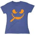 thumbnail image 1 of Pumpkin Cigar Sarcastic Humor Novelty Funny Women's Casual Tees, 1 of 3
