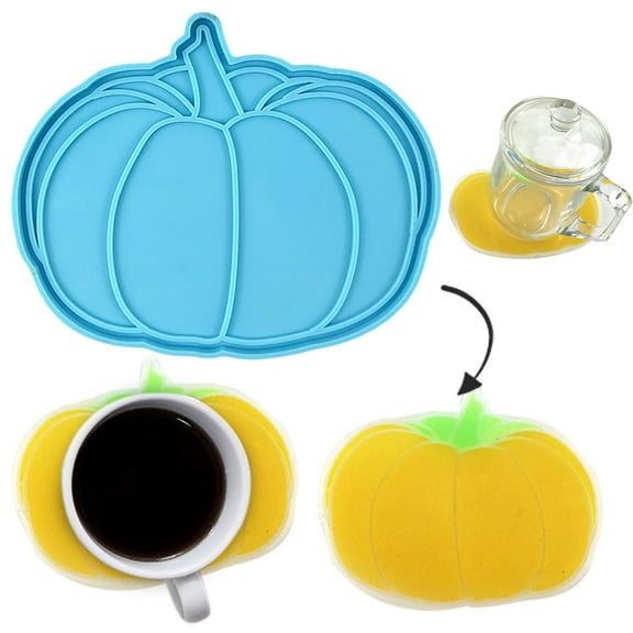 Halloween Pumpkin Coaster Mold Crystal Dropper Mold Epoxy Resin, Plastic Multi-color