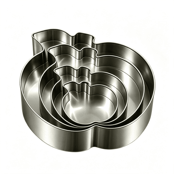 Pumpkin Cookie Cutters Set Of 4,Food Grade Stainless Steel Pumpkin Shaped Biscuit Molds,Halloween Thanksgiving Baking Cutters For Cookies,Fondant,Fruit & Sandwich