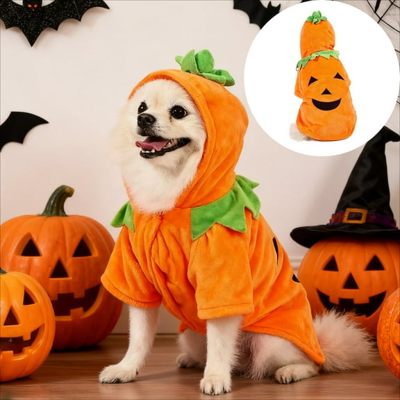 Pumpkin Costumes for Dogs,  Pet Cosplay Dress, Dog Hoodie Cute Funny Halloween