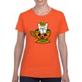 thumbnail image 1 of Pumpkin Cup With A Cat T-Shirt Women -Rose Khan Designs, Female Medium, 1 of 4