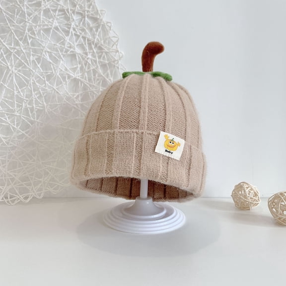 Pumpkin Cute Boys And Girls Knitted Solid Color Hat(6 Months - 3 Years)