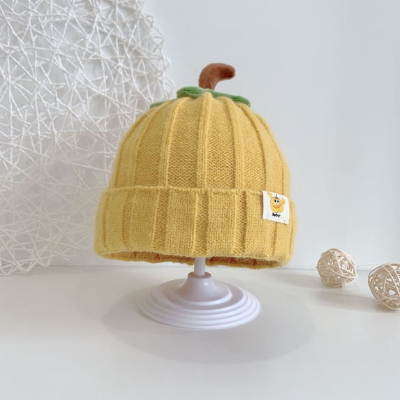 Pumpkin Cute Boys And Girls Knitted Solid Color Hat(6 Months - 3 Years)