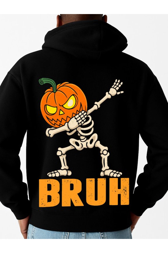 Pumpkin Dabbing funny hoodies funny humor men's polyester black Regular Fit, All-Season Casual Wear, Ideal Gift gift sixty years old y2k Retro Unisex Shirt Cotton tshirts