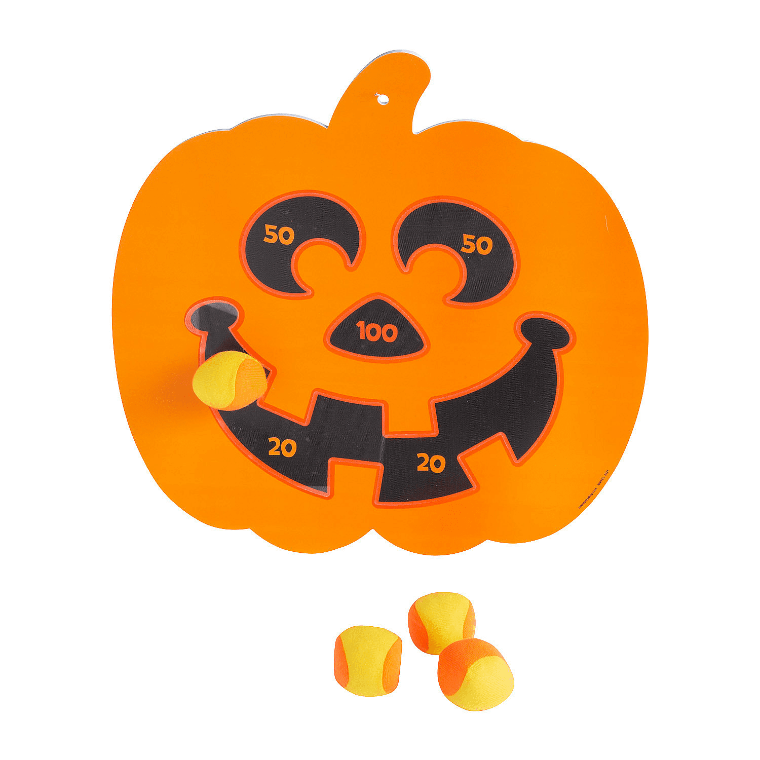 Pumpkin Dartboard, Halloween, Party Favors, Toys, 5 Pieces