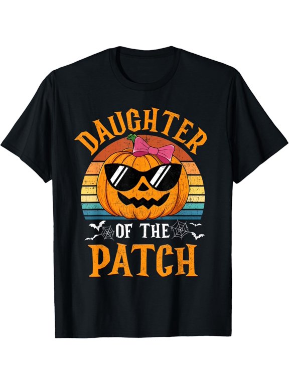 Pumpkin Daughter Of The Patch Halloween Costume Family T-Shirt- Classic Holiday Bestsellers Pumpkin Spice shirt Unisex 100% Cotton T-Shirt Breathable Casual Everyday Wear Affordable t shirts