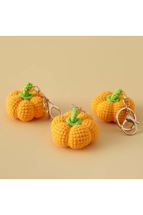 Pumpkin Decor Cute Pumpkin Keychain Cute Plush Ball Keychain Purse Charms for Women,Sweet Pearl Bag Charms Keychain Wallet Purse Pendant