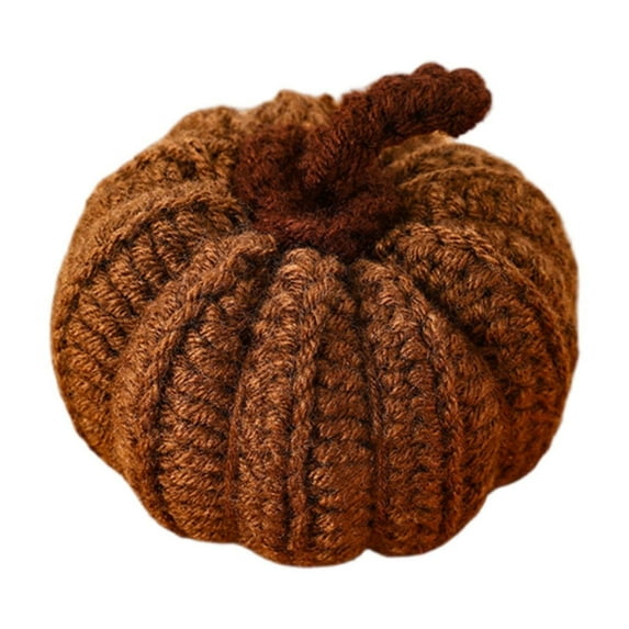 Pumpkin Decor Plush Knit Decoration For Home Car Camping Party Gift, High-Quality Short Plush With Cotton Filling For Comfortable Touch, Easy To Carry And Perfect For