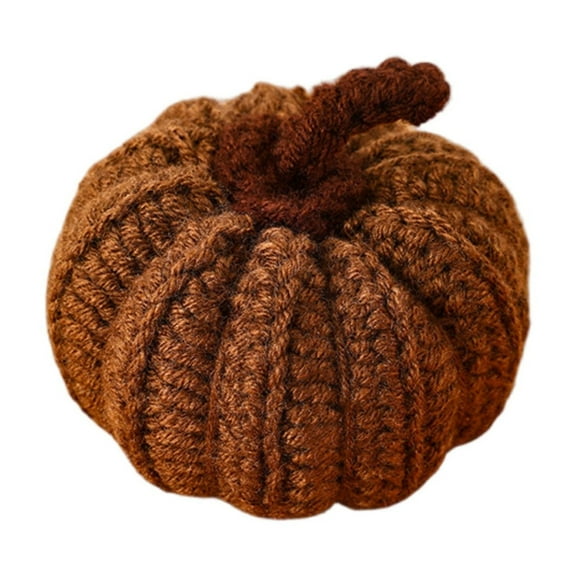 Pumpkin Decor Plush Knit Decoration For Home Car Camping Party Gift, High-Quality Short Plush With Cotton Filling For Comfortable Touch, Easy To Carry And Perfect For