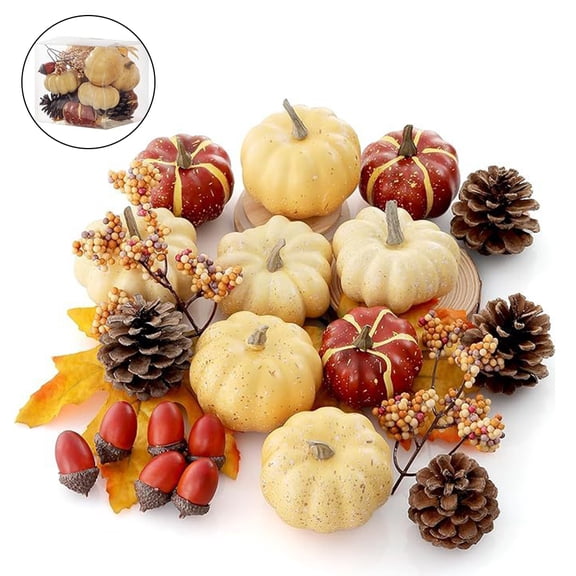 Pumpkin Decor Set, Fall Decorations for Home, Fall Halloween Decor for Bedroom & Apartment Table Decor, 23 Pcs
