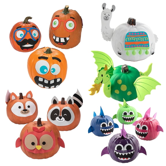 Pumpkin Decorating Craft Kit Assortment - Bulk 60 Pc