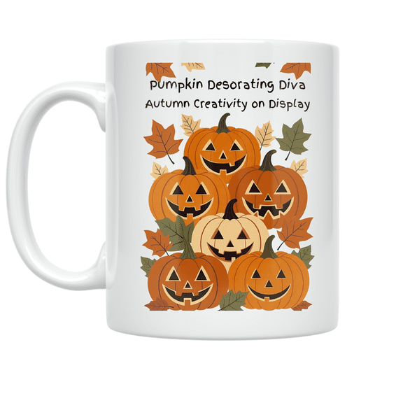 Pumpkin Decorating Diva - Autumn Craft Enthusiast - 11 oz Ceramic Coffee Mug