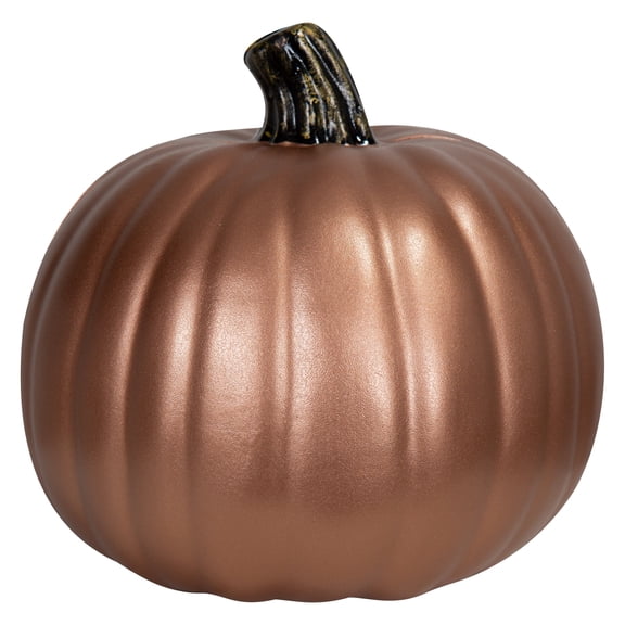 Pumpkin Decoration, Copper, 9", Halloween by Way To Celebrate