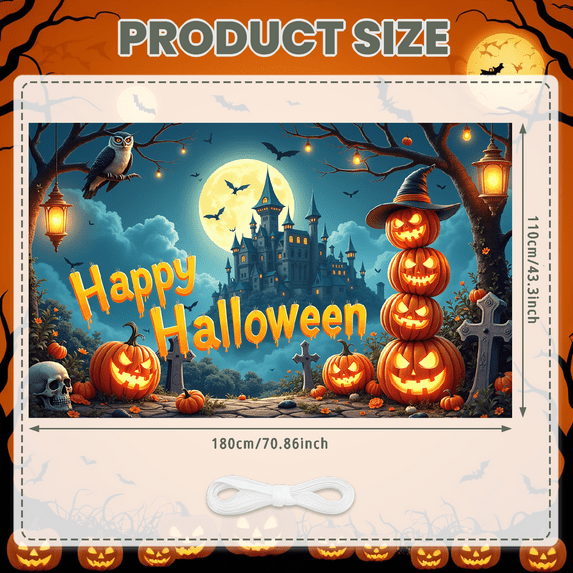 Pumpkin Decoration Happy Halloween Outdoor Decoration Haunted House for Halloween Party Outdoor Event Autumn Celebration
