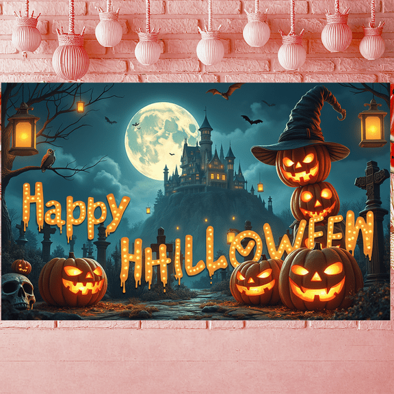 Pumpkin Decoration Happy Halloween Outdoor Decoration Haunted House for Halloween Party Outdoor Event Autumn Celebration