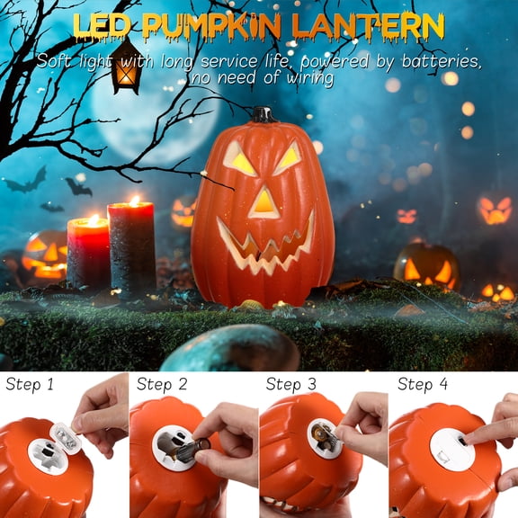 Pumpkin Decorations Vintage Decorations Large Plastic Pumpkin for Porch Funny Pumpkin Decor Indoor and Outdoor