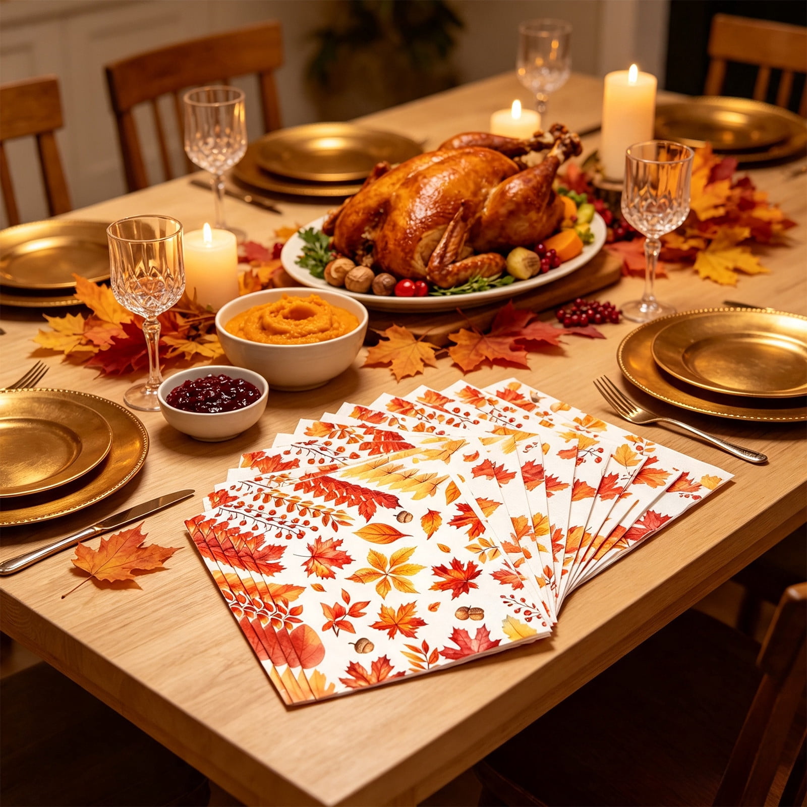 Pumpkin Decorative Paper Napkins, 20-piece set, disposable party ...