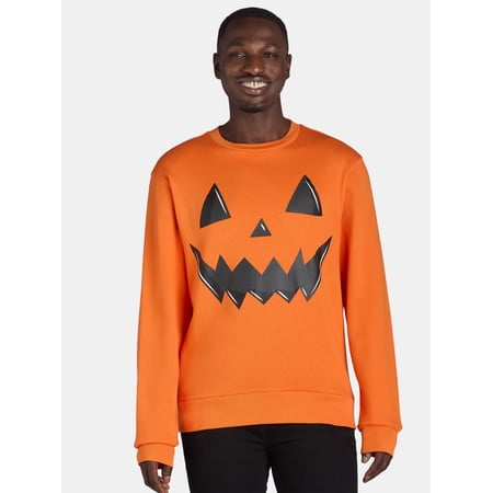 Halloween All Gender Jack O Lantern Graphic Sweatshirt, Men's Sizes XS-3XL
