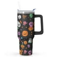 thumbnail image 1 of Pumpkin Design Halloween Tumbler 40oz with Handle - Double Wall Insulated Stainless Steel Cup, Leakproof Lid, Spooky Gift for Fall Parties, 1 of 3