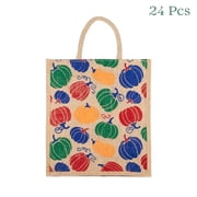 ATOTE Jute Pumpkin Design Bag | Reusable Grocery/Vegetable Bag | Multi-Purpose Printed Lunch Tote | 33x29x12cm 24