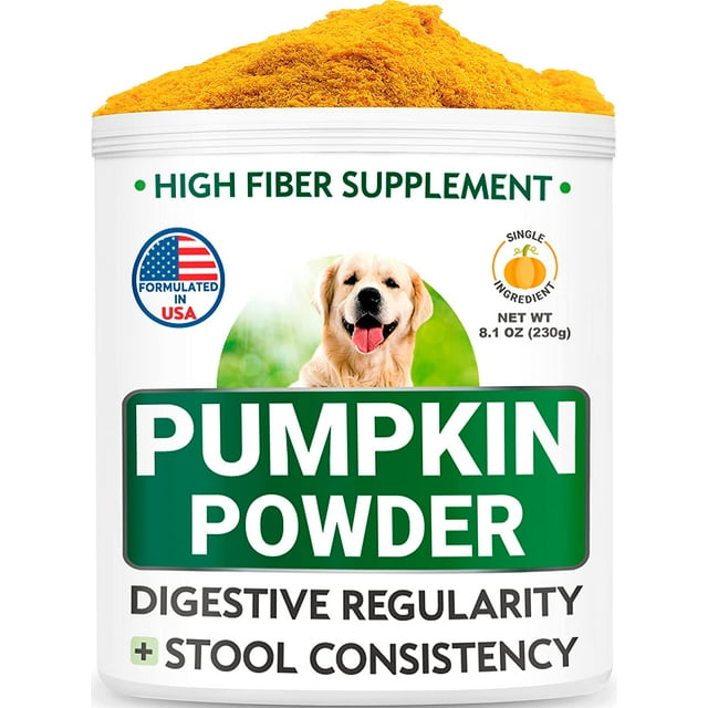Pumpkin for Dogs 8.1oz Powdered Fiber Supplement and Stool Softener