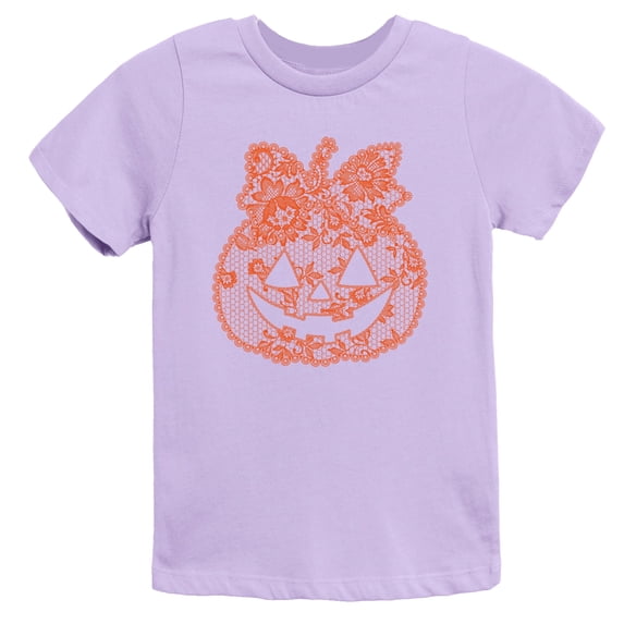 Pumpkin Doily Coquette - Youth Short Sleeve Graphic T-Shirt and Toddler Short Sleeve Graphic T-Shirt