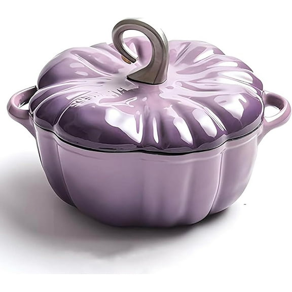 Pumpkin Dutch Oven, Covered Dutch Oven Stockpot Baking Dish, Pumpkin Casserole for Fall Thanksgiving Decor, Serves 3-5, Oven & Stove Safe
