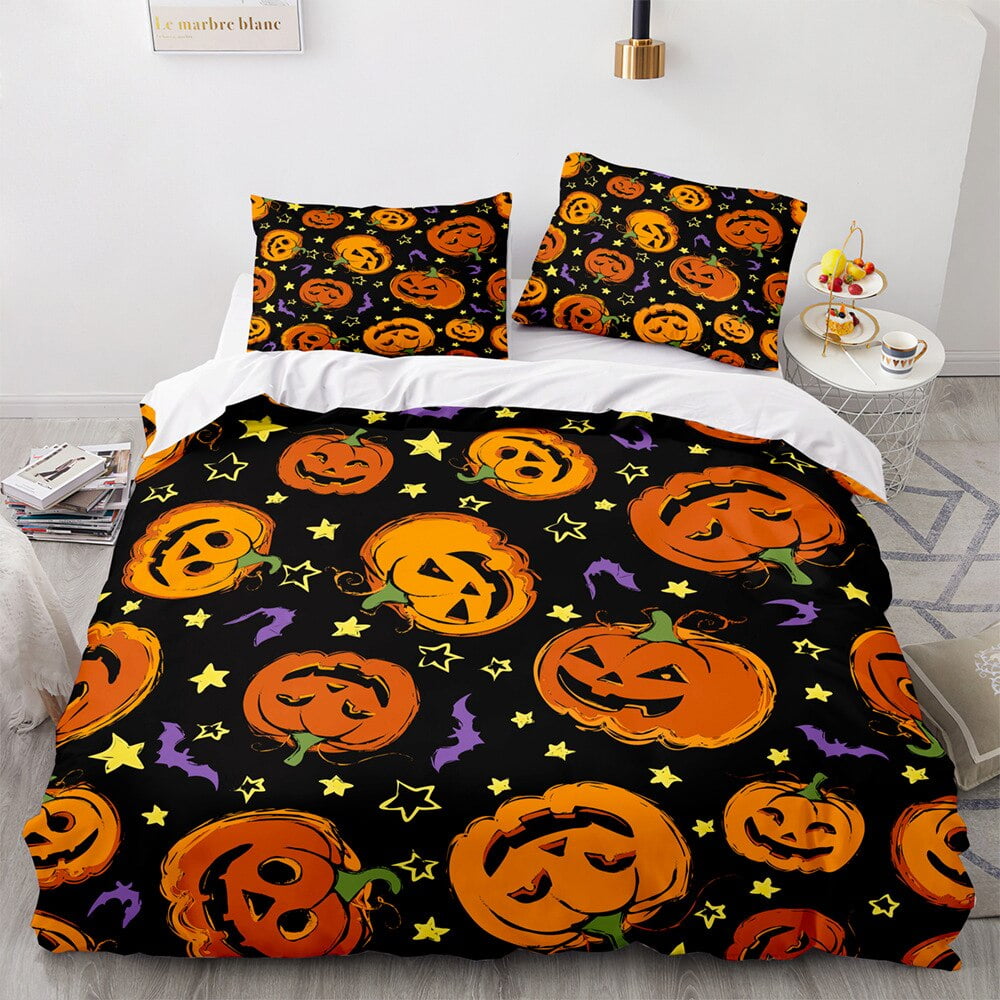 Pumpkin Duvet Cover Teen Bedding Sets Full For Adults Halloween 