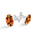 thumbnail image 1 of Pumpkin Elegant Dress Shirt Cufflink Set for Men, Stainless Steel, Wedding and Business Attire, 1 of 6
