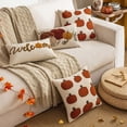 thumbnail image 1 of Pumpkin Embroidery Throw Pillow Case - Thanksgiving Pillow Cover Sofa Throw Cover, Fall Decorative Pillowcase Cushion Cover for Sofa Bed Living Room, 1 of 7