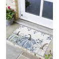 thumbnail image 1 of Pumpkin Eucalyptus Fall Doormat Blue Pumpkin Door Mat Welcome Mats Entrance Floor Mat Eucalyptus Leaves Fall Seasonal Harvest Thanksgiving Floor Mat Outdoor Indoor Runner Rugs 18"x30", 1 of 6
