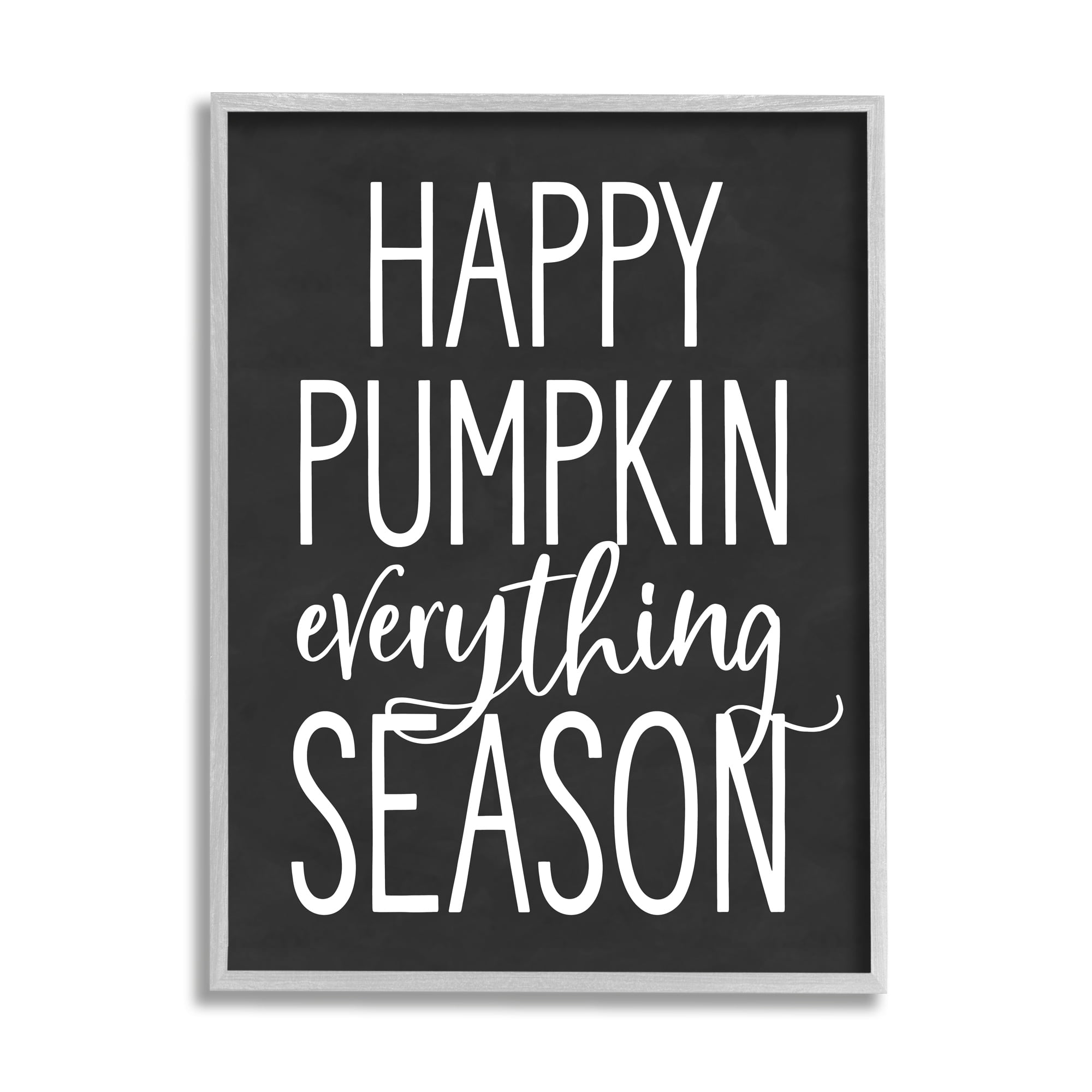 Pumpkin Everything Season Bold Black Autumn Sign Inspirational Graphic Art Framed Art Print Wall Art