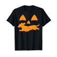 thumbnail image 1 of Pumpkin Eyes Dachshund Funny Halloween Jack O Lantern Dog T-Shirt, 1 of 5