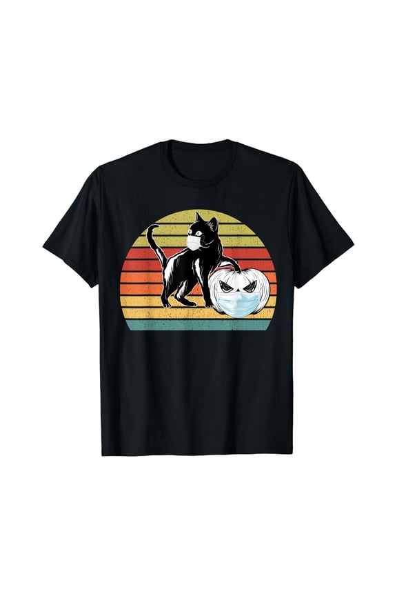 Pumpkin Face Mask Graphic T-Shirt