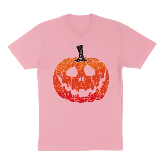 Pumpkin Face Ombre Shirt Unisex X-Small Pink