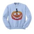 thumbnail image 1 of Pumpkin Face Ombre Sweatshirt Unisex 2X-Large Light Blue, 1 of 5