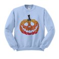 thumbnail image 1 of Pumpkin Face Ombre Sweatshirt Unisex X-Large Light Blue, 1 of 5