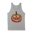 thumbnail image 1 of Pumpkin Face Ombre Tank Top Unisex 2X-Large Grey, 1 of 5