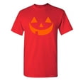 thumbnail image 1 of Pumpkin Face Sarcastic Humor Graphic Novelty Super Soft Ring Spun Funny T Shirt, 1 of 3
