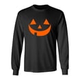 thumbnail image 1 of Pumpkin Face Sarcastic Novelty Gift Idea Adult Humor Funny Men's Long Sleeve Shirts, 1 of 3