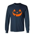 thumbnail image 1 of Pumpkin Face Sarcastic Novelty Gift Idea Adult Humor Funny Men's Long Sleeve Shirts, 1 of 3