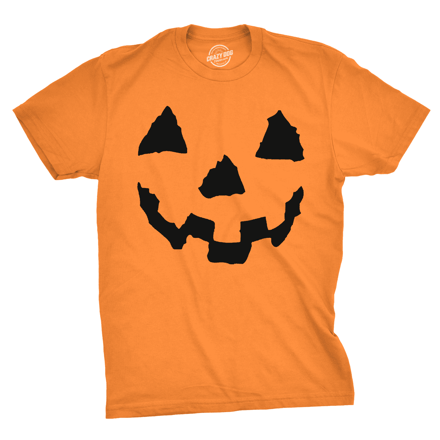 Pumpkin Face T-Shirt Funny Halloween Jack O Lantern Shirt (Orange