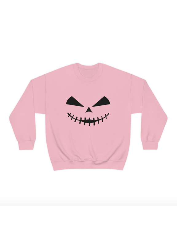 Pumpkin Face Unisex Heavy Blend Crewneck Sweatshirt