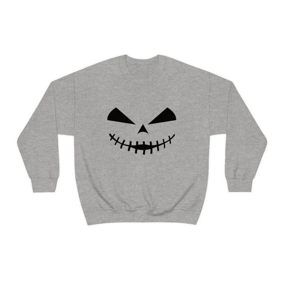 Pumpkin Face Unisex Heavy Blend Crewneck Sweatshirt