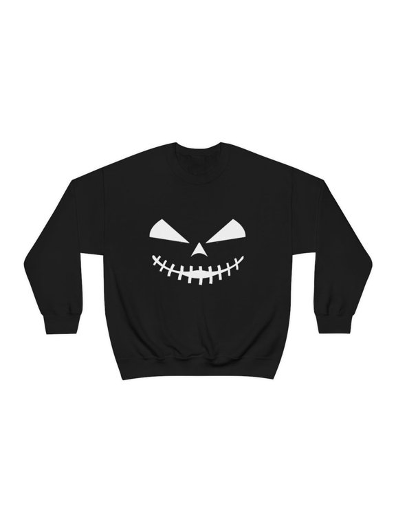 Pumpkin Face Unisex Heavy Blend Crewneck Sweatshirt