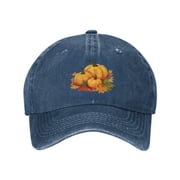 Pumpkin Fall Baseball Caps for Men Women Adjustable Casual Trucker Hats for Fishing Outdoor Activities Fashion Hats