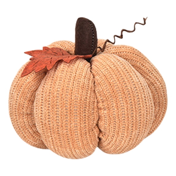 Pumpkin Fall Decor,Crochet Pumpkins for Home,Farmhouse Style Knit Decorative Pumpkin for Rustic Autumn Thanksgiving Decorations,Fall Centerpieces for Table Porch Mantel Indoor(Brown)
