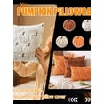 thumbnail image 1 of Pumpkin Fall Decorative Throw Pillow Covers 18"x18",Set of 1 Orange Green Soft Pillow Covers for Autumn Harvest, Fluffy Plush Accent Pillow Cases for Farmhouse Halloween Decor, 1 of 8