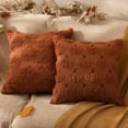 thumbnail image 1 of Pumpkin Fall Decorative Throw Pillow Covers 18"x18", Set of 2 Rust Red Soft Faux Fur Pillow Covers for Autumn Harvest, Fluffy Plush Accent Pillow Cases for Farmhouse Couch Cushion Covers, 1 of 16
