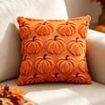thumbnail image 1 of Pumpkin Fall Decorative Throw Pillow Covers Soft Faux Fur Pillow Covers for Autumn Harvest, Fluffy Plush Accent Pillow Cases for Farmhouse Halloween Decor, 1 of 4